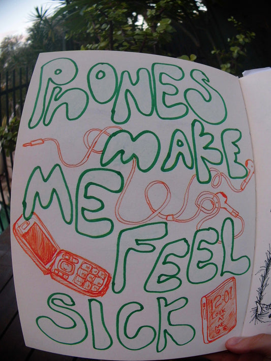 phones make me feel sick print